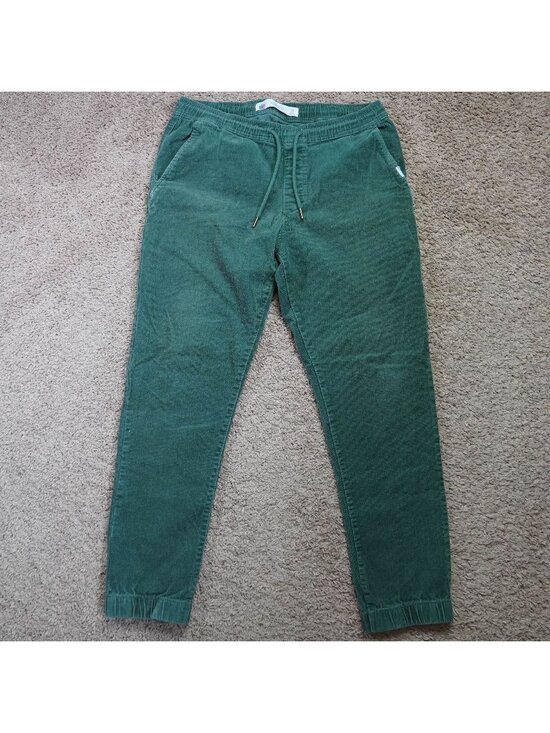 Laguna Other - Laguna Corduroy Jogger Pants Mens M Green Slim Fit Stretch Beach Casual